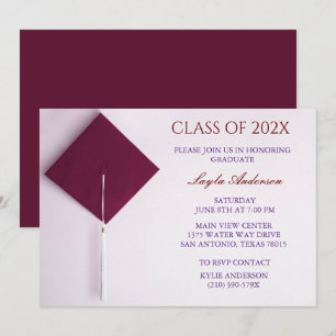 Wine Berry Graduation Cap Kaart