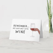 Wine Birthday Kaart (Voorkant)