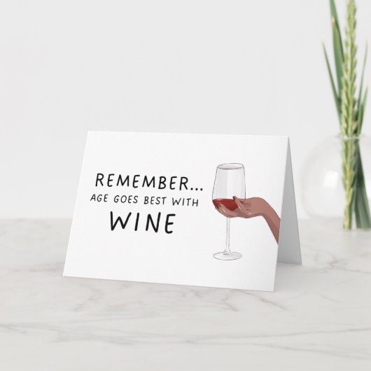 Wine Birthday Kaart (Voorkant)