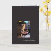 Wine Birthday Kaart (Gele Bloem)