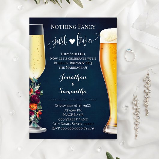 Wine Blue Niets Fancy Bubble Brew Weddenschap Uitn Save The Date