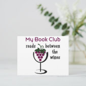 Wine Book Club Briefkaart (Staand voorkant)