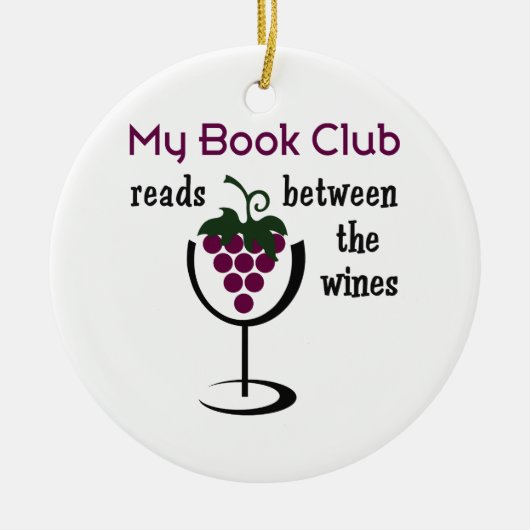 Wine Book Club Keramisch Ornament (Voorkant)