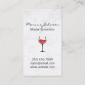 Wine Bottle and Glasses | Wine Stain Visitekaartje (Achterkant)