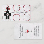 Wine Bottle and Glasses | Wine Stain Visitekaartje (Voorkant / Achterkant)