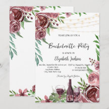 Wine Bottle Burgundy Rozen Bachelorette