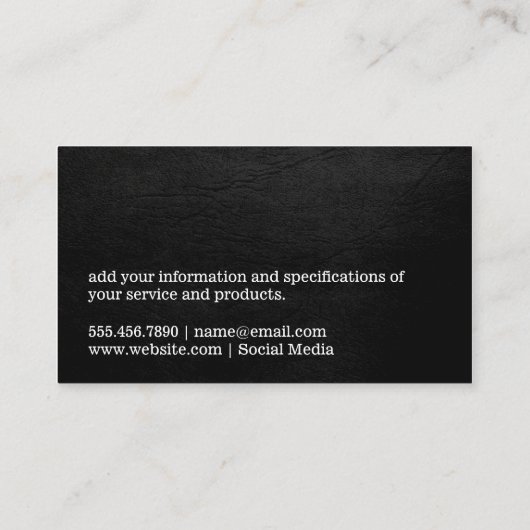 Wine Bottle & Glass | Monogram Visitekaartje (Achterkant)