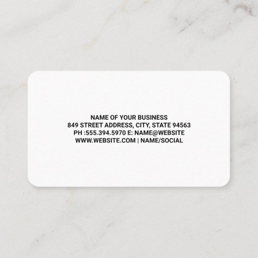 Wine Bottle | Gold Pattern Visitekaartje (Achterkant)