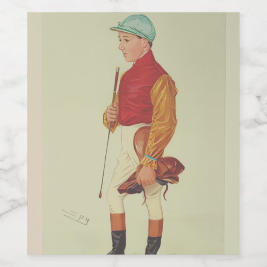 Wine Bottle Label Jockey Wijn Etiket (Enkel label)