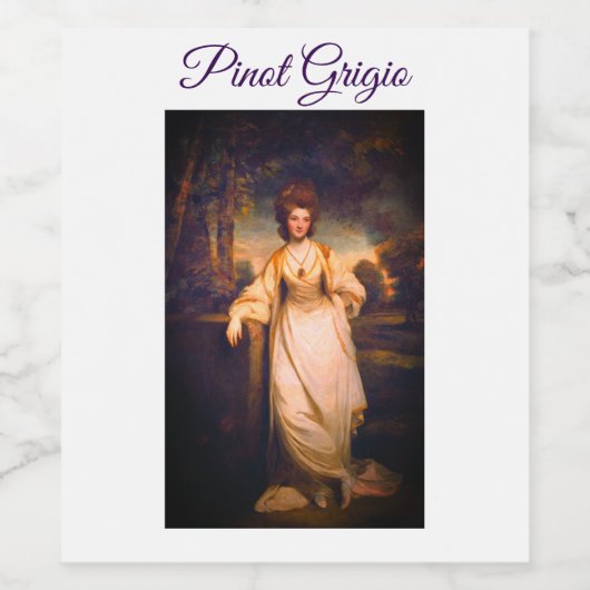 Wine Bottle Label - Pinot Grigio Wijn Etiket (Enkel label)