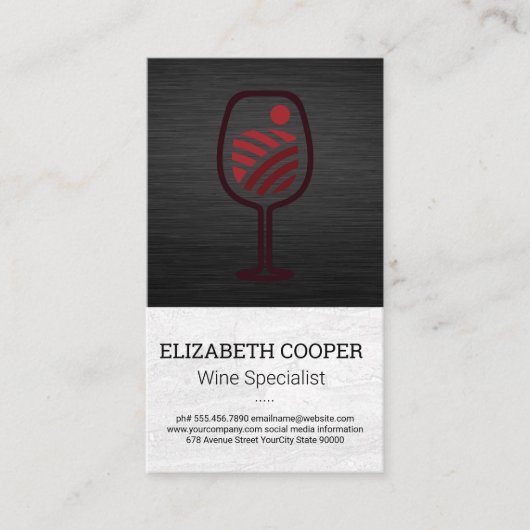 Wine Bottle Logo | Tastings  Visitekaartje (Voorkant)