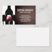 Wine Bottle Silhouette | Wine Splash Visitekaartje (Voorkant / Achterkant)