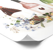 Wine Bottles Cards & Gifts Sign Bridal Shower Poster (Hoek)