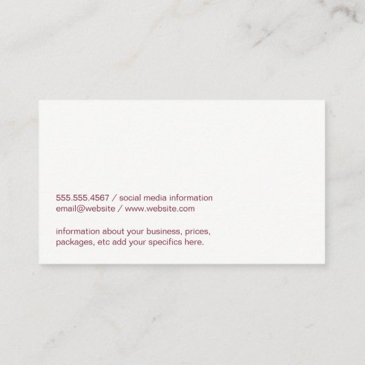 Wine Bottles Fork Logo | Vineyard Visitekaartje (Achterkant)