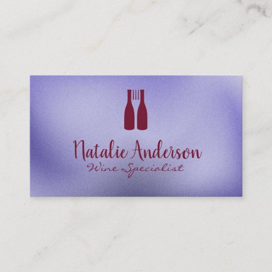 Wine Bottles Fork Logo | Vineyard Visitekaartje (Voorkant)