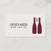 Wine Bottles Fork Logo Visitekaartje (Voorkant)