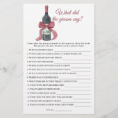Wine Bridal shower What did the groom say  (Voorkant)