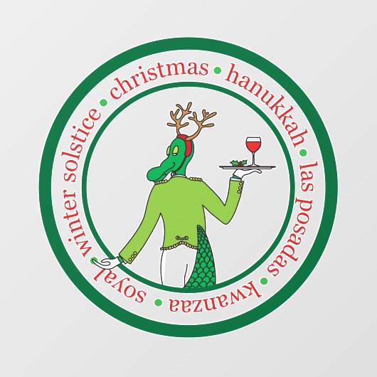 Wine Business Holiday Sign Raamsticker (Vel)