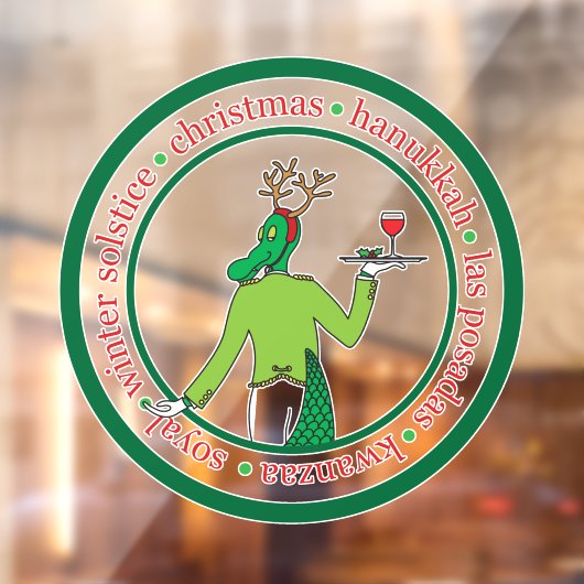 Wine Business Holiday Sign Raamsticker (Vel 2)