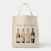 Wine Carry Canvas tas met grappig Gezegde (Achterkant)