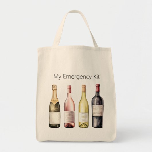 Wine Carry Canvas tas met grappig Gezegde (Voorkant)