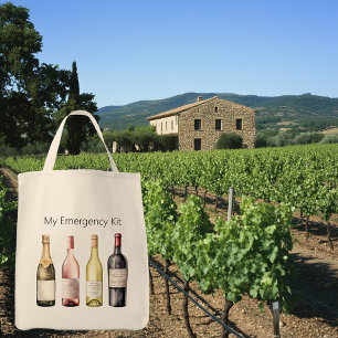 Wine Carry Canvas tas met grappig Gezegde