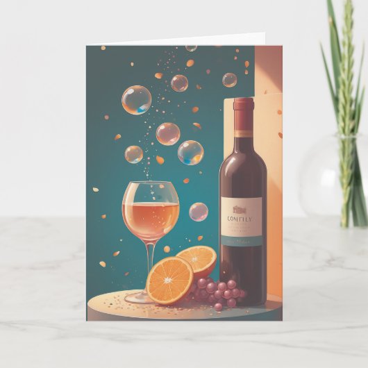 Wine Cellar Birthday Shine Kaart (Voorkant)