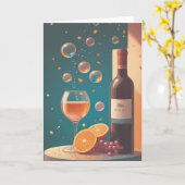 Wine Cellar Birthday Shine Kaart (Gele Bloem)