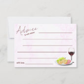 Wine & Charcuterie Bridal Shower Advice Card (Voorkant)