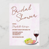 Wine & Charcuterie Bridal Shower Folie Uitnodiging (Voorkant)