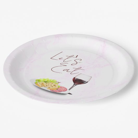 Wine & Charcuterie Bridal Shower Papieren Bordje (Gekanteld)