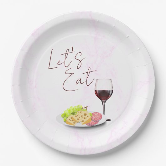 Wine & Charcuterie Bridal Shower Papieren Bordje (Voorkant)