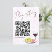 Wine & Charcuterie Bridal Shower Registry Informatiekaartje (Staand voorkant)