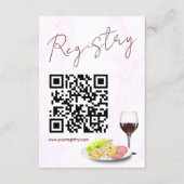 Wine & Charcuterie Bridal Shower Registry Informatiekaartje (Voorkant)