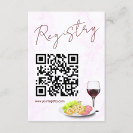 Wine & Charcuterie Bridal Shower Registry Informatiekaartje