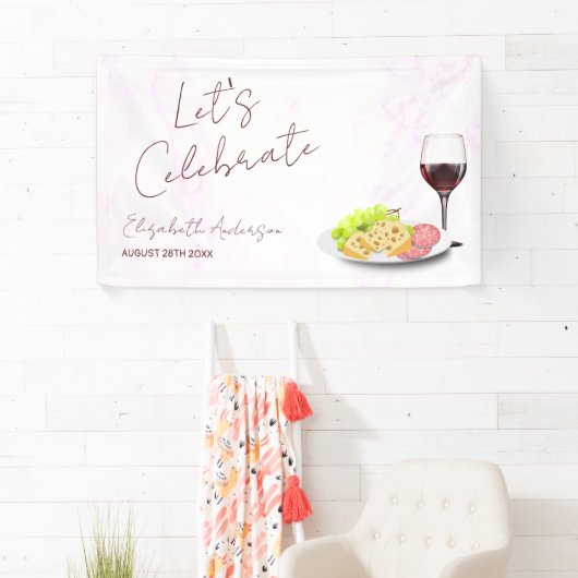 Wine & Charcuterie Bridal Shower Spandoek (Insitu)