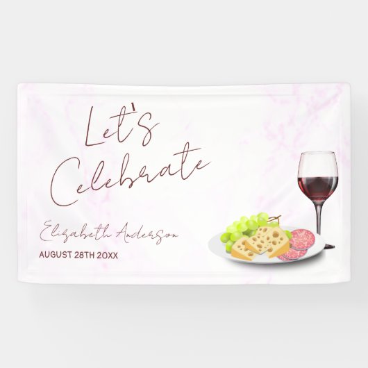 Wine & Charcuterie Bridal Shower Spandoek (Horizontaal)