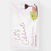 Wine & Charcuterie Bridal Shower Spandoek (Verticaal)