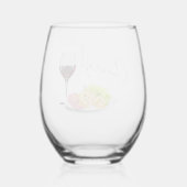 Wine & Charcuterie Bridal Shower Wijnglas Zonder Voet (Achterkant)