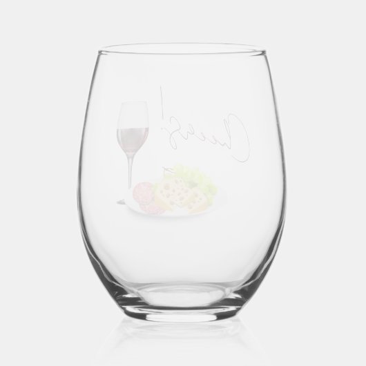 Wine & Charcuterie Bridal Shower Wijnglas Zonder Voet (Achterkant)