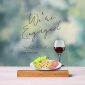 Wine & Charcuterie Engagement Party Acryl Bord (Neutraal)