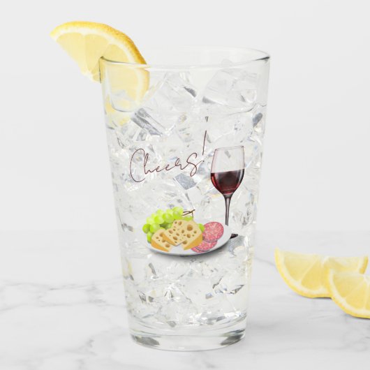 Wine & Charcuterie Engagement Party Glas (Voorkant ijs)