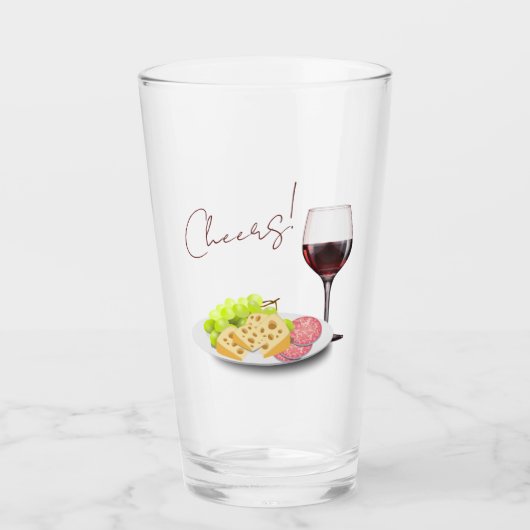 Wine & Charcuterie Engagement Party Glas (Voorkant)