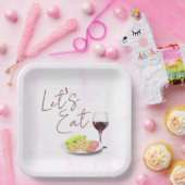 Wine & Charcuterie Engagement Party Papieren Bordje (Feest)