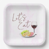 Wine & Charcuterie Engagement Party Papieren Bordje (Voorkant)