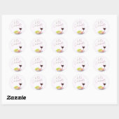 Wine & Charcuterie Engagement Party Ronde Sticker (Vel)