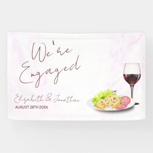 Wine & Charcuterie Engagement Party Spandoek (Horizontaal)