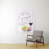 Wine & Charcuterie Engagement Party Wandkleed (In situ)