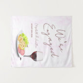 Wine & Charcuterie Engagement Party Wandkleed (Voorkant (horizontaal))