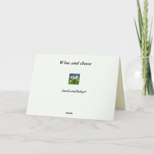 Wine & Cheese Birthday Kaart (Achterkant)